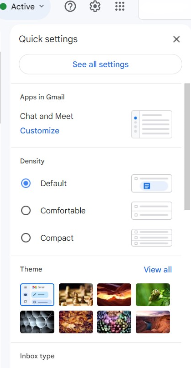 Configuración de ajustes en Gmail