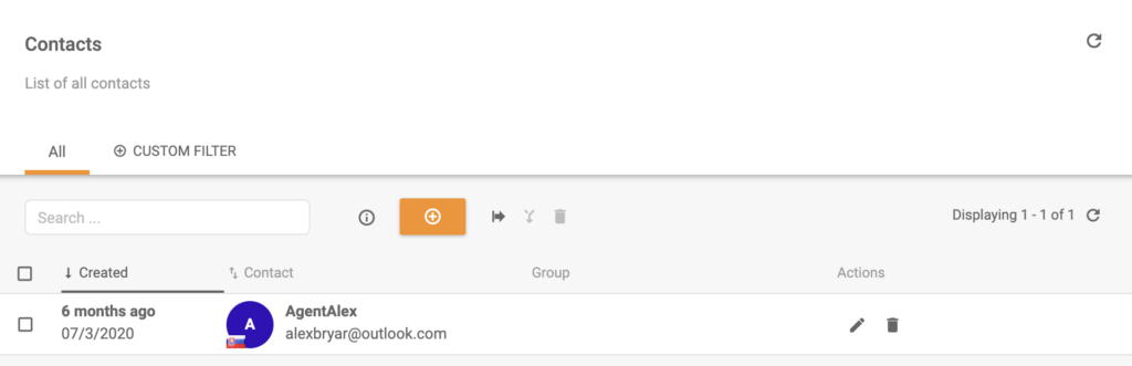Se ha agregado un cliente a LiveAgent gracias a la integración exitosa con Braintree