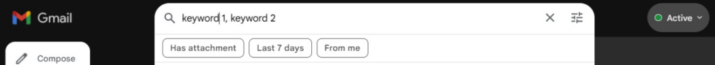 Barra de búsqueda en Gmail
